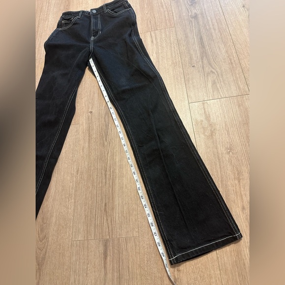 Reformation Pamela Ultra High Rise Black and White Straight Leg Jeans Size 25 - Picture 13 of 13